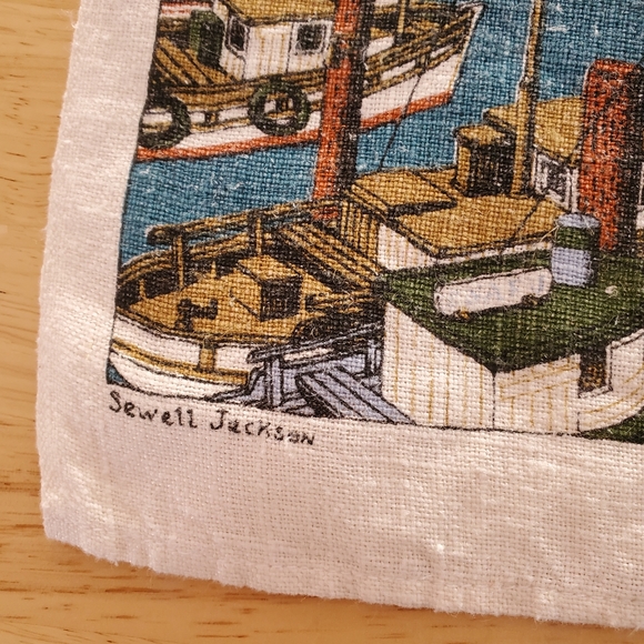Vintage 1986 Linen Wall Calendar Golden Gate Bridge San Francisco Tea Towel - Picture 5 of 12